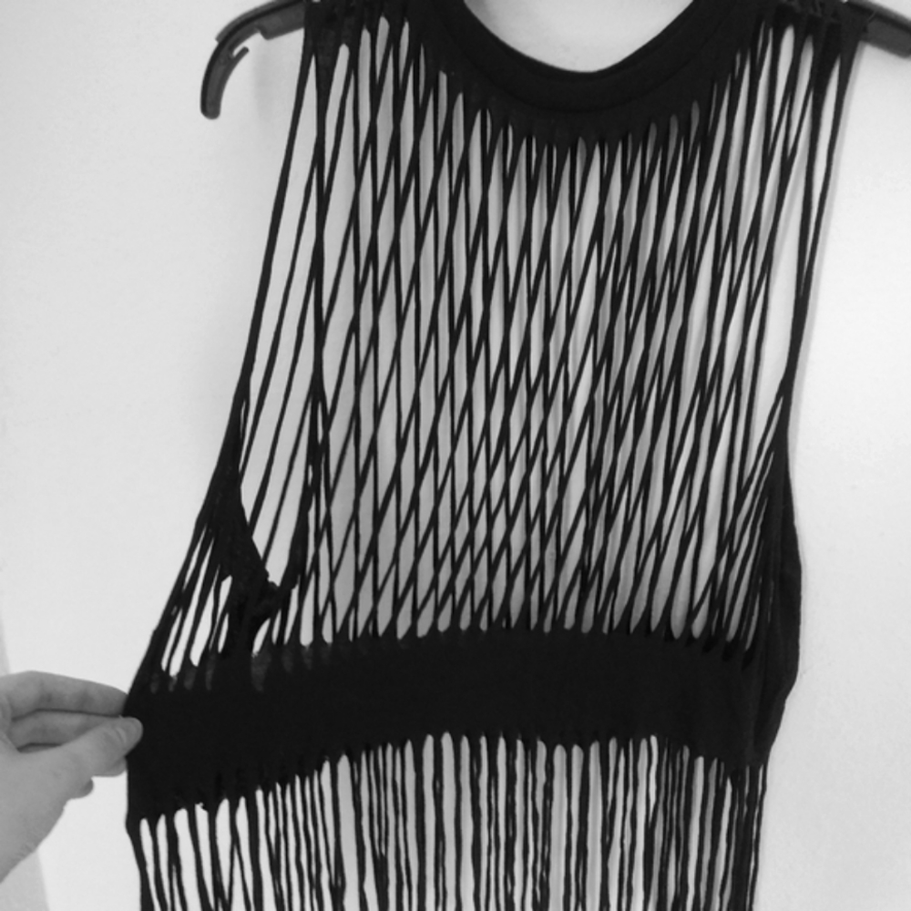 Womens Torn Festival Sleeveless Top